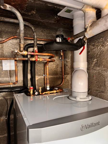 Remplacement d'une chaudière fioul par une chaudière gaz avec création de ligne gaz à Montivilliers (76290)